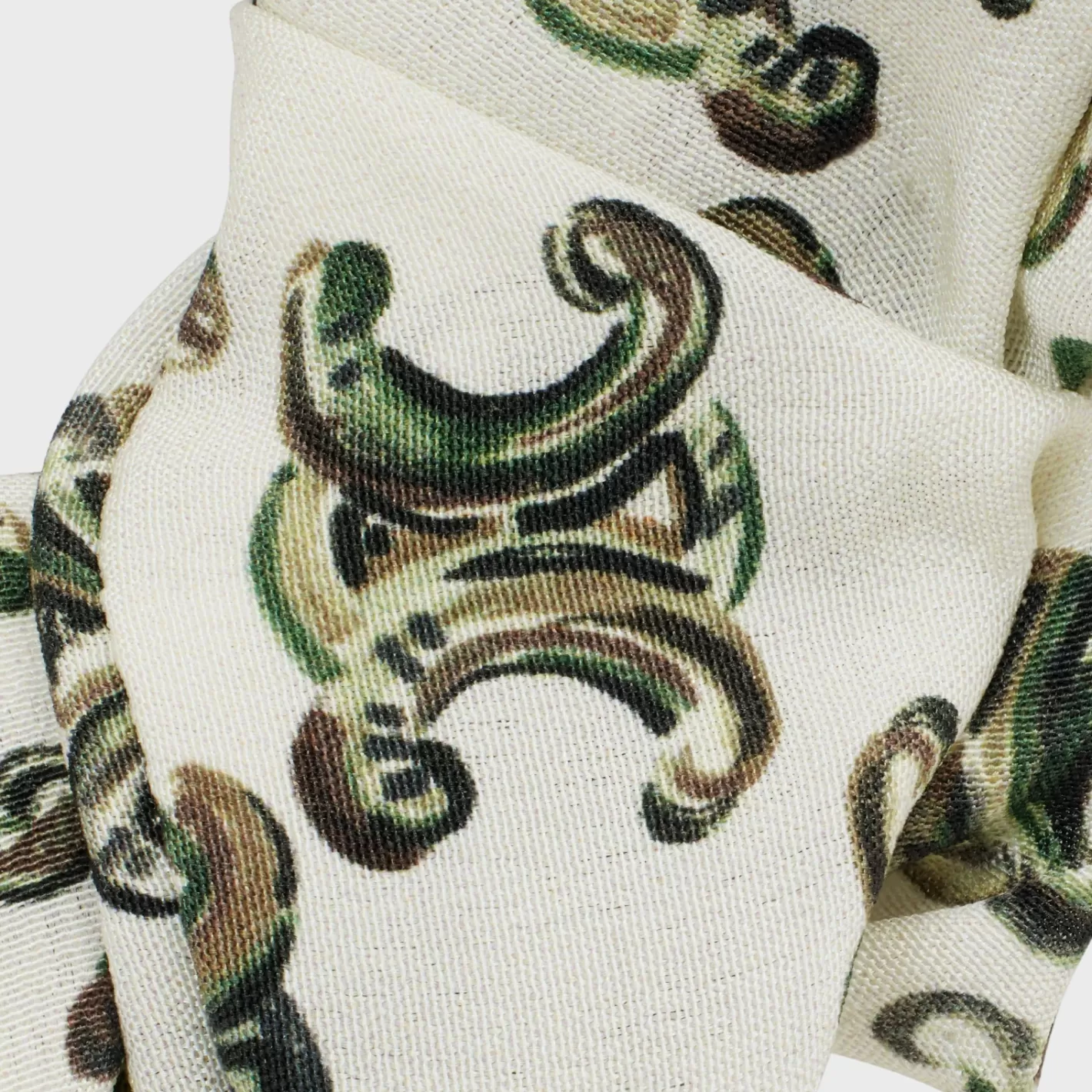 Cheap CELINE Scrunchy Triomphe Camo in Silk and Brass with Gold Finish GOLD/CRAIE