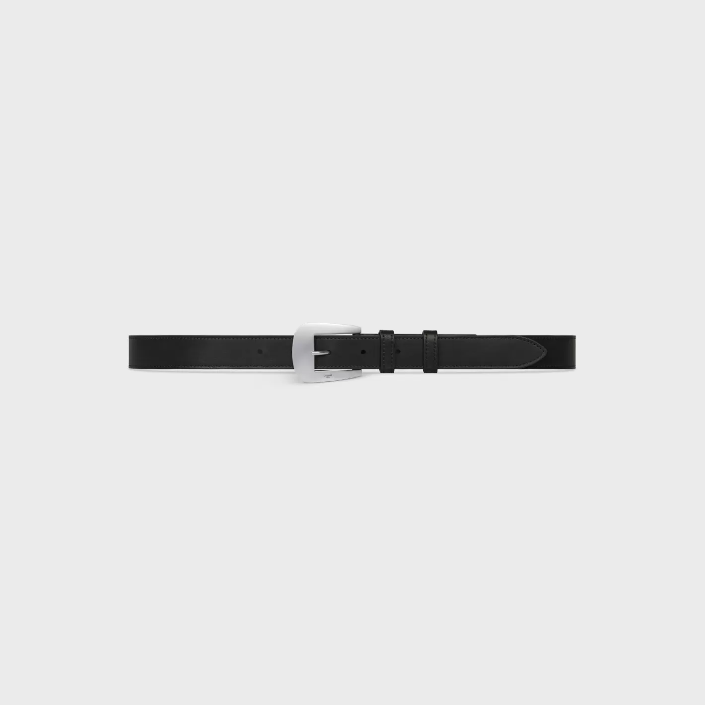Outlet CELINE Medium Marco Belt in VINTAGE CALFSKIN BLACK