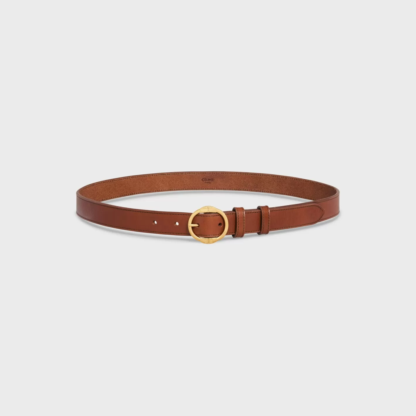 Cheap CELINE MEDIUM TWIN TRIOMPHE BELT in VINTAGE CALFSKIN CAMEL